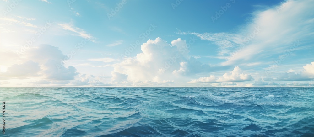 Fototapeta premium Ocean horizon under overcast skies