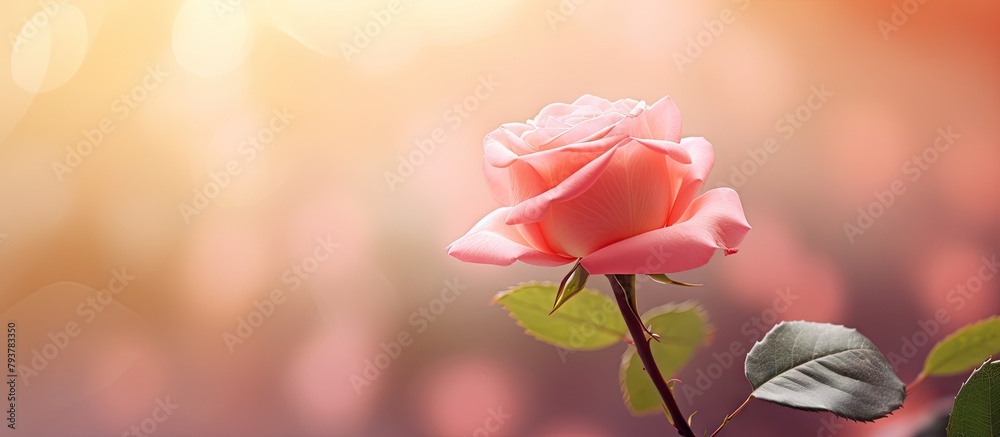 Obraz premium A pink flower blooms in sunlight