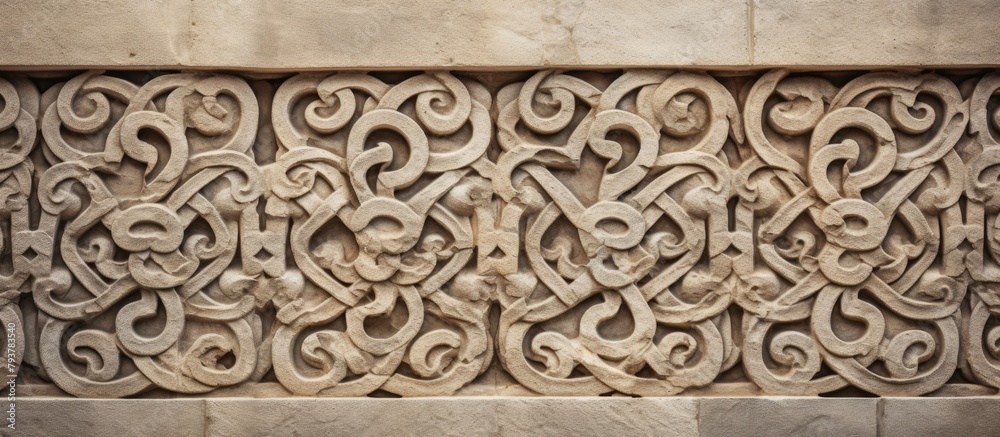 Stone carving detail on a wall