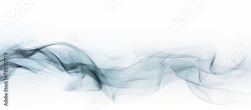 Smoke swirls on white backdrop photo