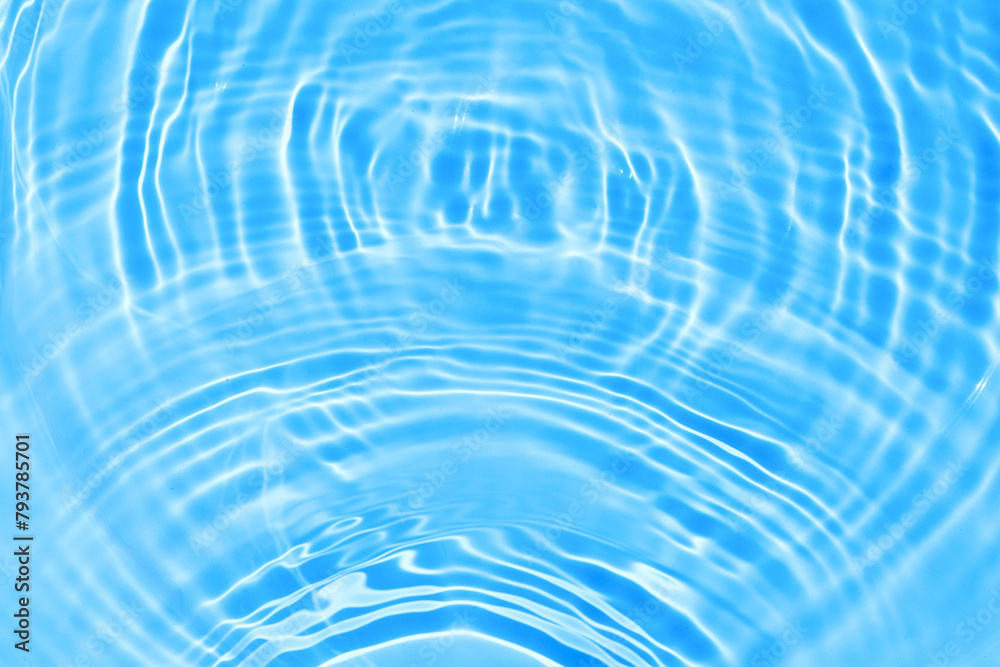 Fresh water surface background. Abstract blue transparent water shadow surface texture natural ripple background. Clear water waves in sunlight. Top view with copy space Fresh water surface background. Abstract blue transparent water shadow surface texture natural ripple background. Clear water waves in sunlight. Top view with copy space