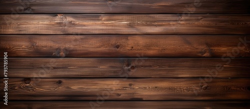 Close-up of Dark Stained Wooden Wall photo