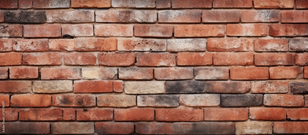 A small opening in a close-up brick wall A small opening in a close-up brick wall