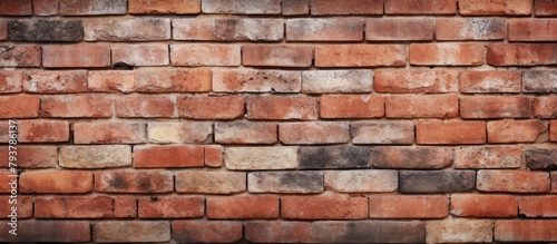 A small opening in a close-up brick wall photo