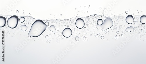 Water droplets on white surface photo