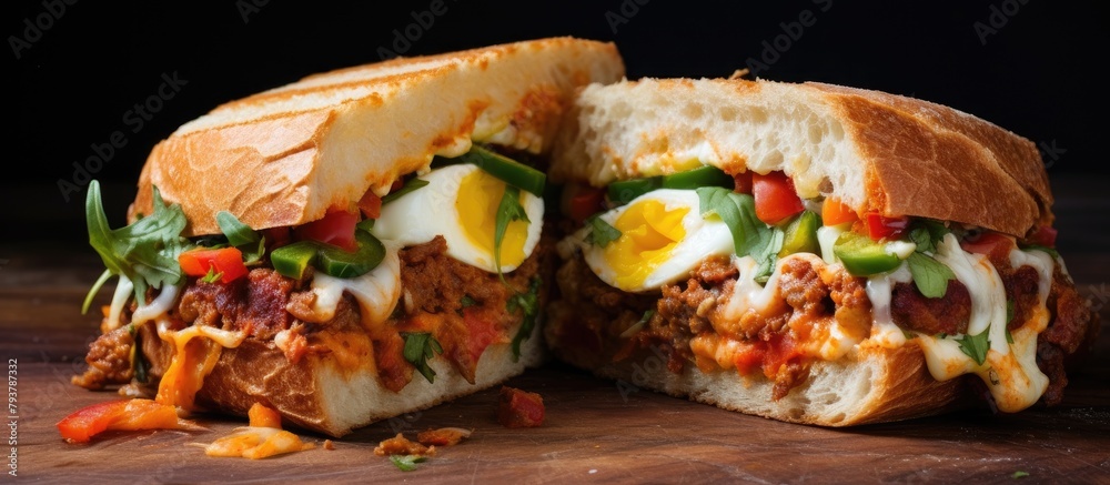 Sandwich with tasty ingredients Sandwich with tasty ingredients