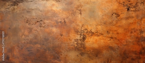Rusted metal with brown and orange paint photo