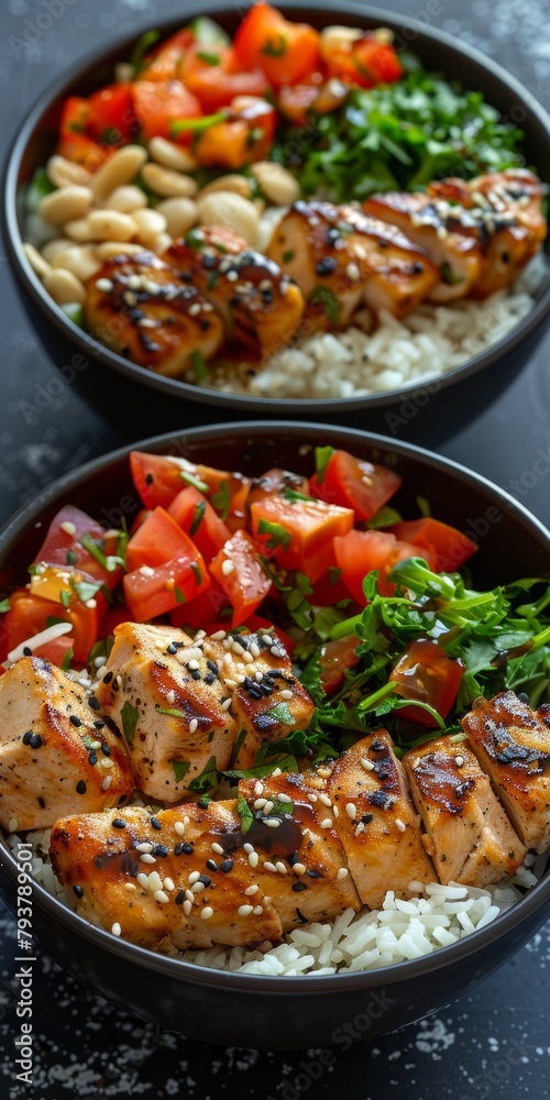 Chicken Teriyaki Bowl with Cilantro Lime Rice Chicken Teriyaki Bowl with Cilantro Lime Rice