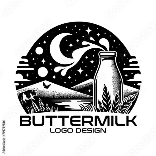Buttermilk Vector Logo Design
