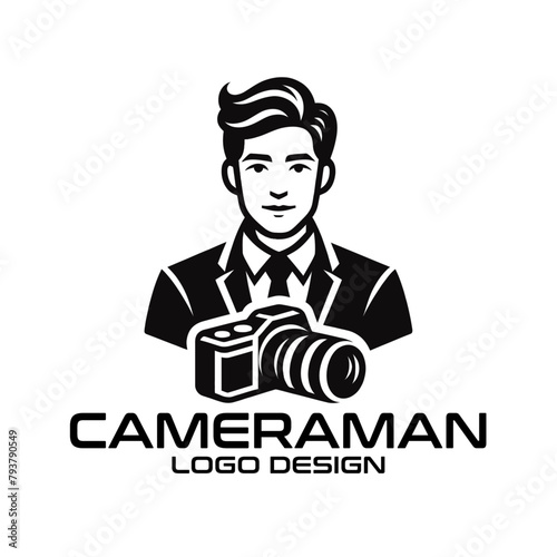 Cameraman Vector Logo Design