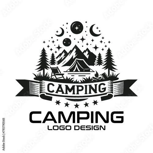 Camping Vector Logo Design