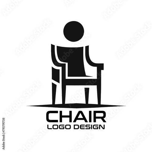 Chair Vector Logo Design photo