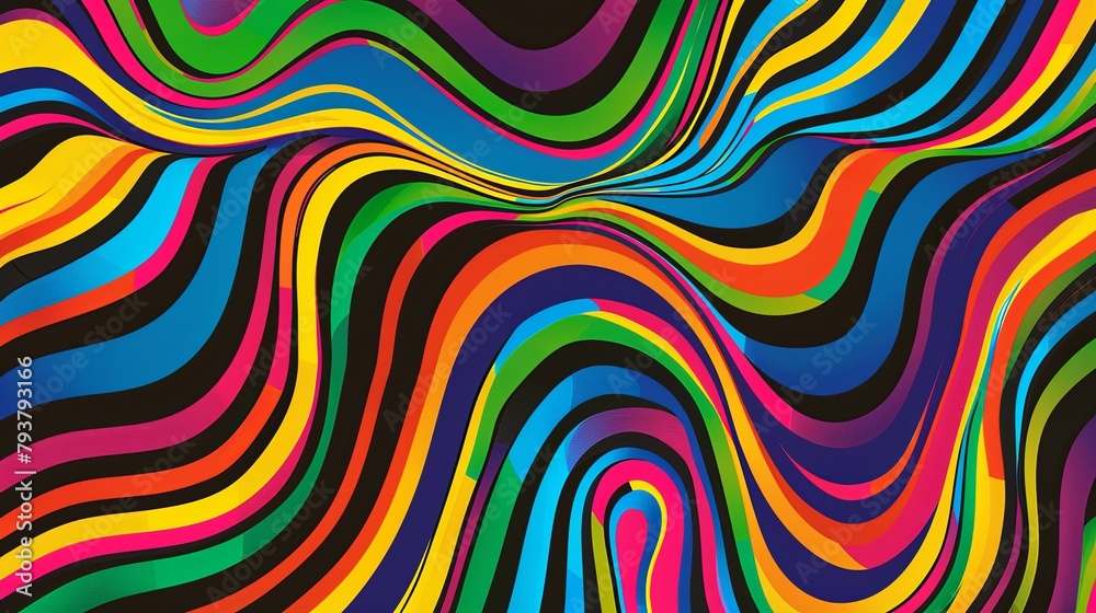 Vibrant Ripple Abstract Flowing Stripes Illusion Vibrant Ripple Abstract Flowing Stripes Illusion