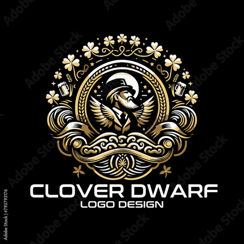 Clover Dwarf Vector Logo Design