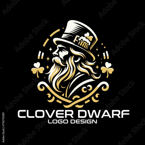 Clover Dwarf Vector Logo Design