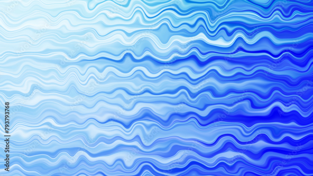 Abstract blue wave ripple gradient pattern illustration background.