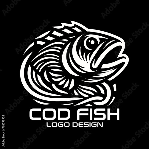 Cod Fish Vector Logo Design 