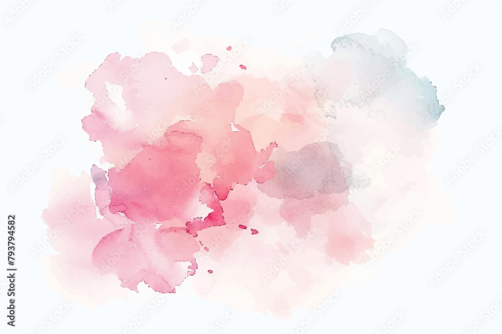 Watercolor brushstroke rests gracefully on a pristine white background, embodying Zen simplicity. 