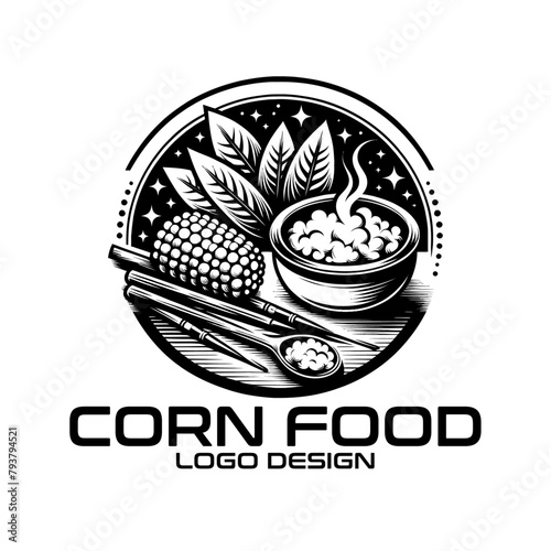 Corn Food Vector Logo Design photo