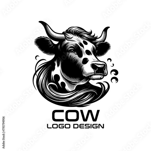 Cow Vector Logo Design