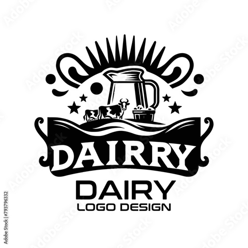 Dairy Vector Logo Design photo