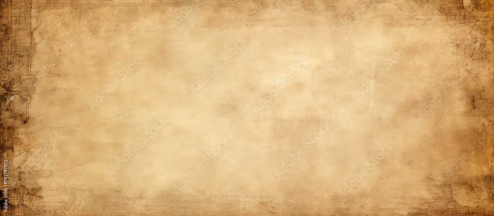 An aged document with worn texture and faded edges An aged document with worn texture and faded edges