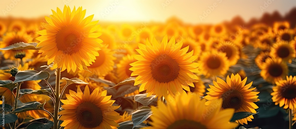 Sunflowers Field at Sunset Sunflowers Field at Sunset