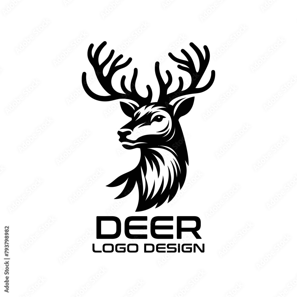 Deer Vector Logo Design Deer Vector Logo Design