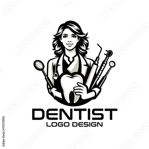 Dentist Vector Logo Design
