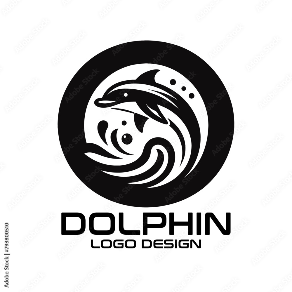 Obraz premium Dolphin Vector Logo Design
