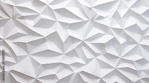 White wall with geometric triangle pattern