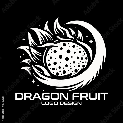 Dragon Fruit Vector Logo Design photo