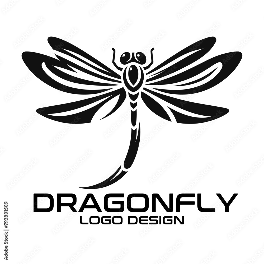 Dragonfly Vector Logo Design Dragonfly Vector Logo Design
