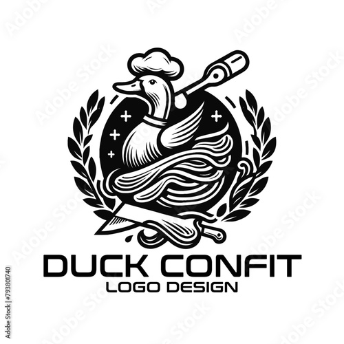 Duck Confit Vector Logo Design