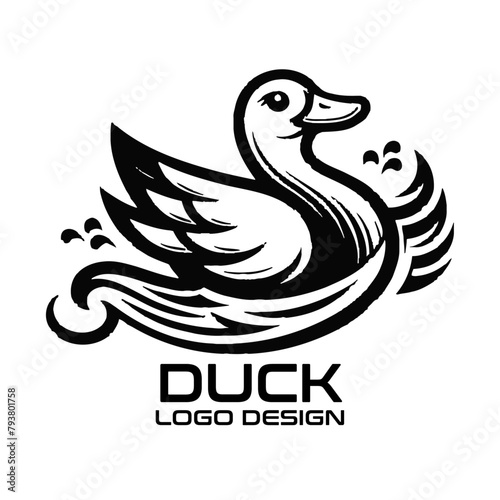 Duck Vector Logo Design photo