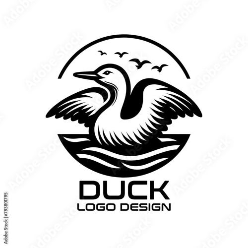 Duck Vector Logo Design photo