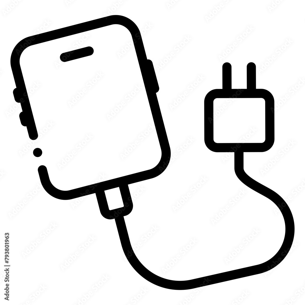 mobile phone with charger icon mobile phone with charger icon