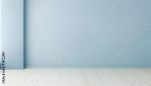 Minimalist Blue Gradient Wall Background.