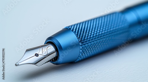 Isolated blue pen with a modern design