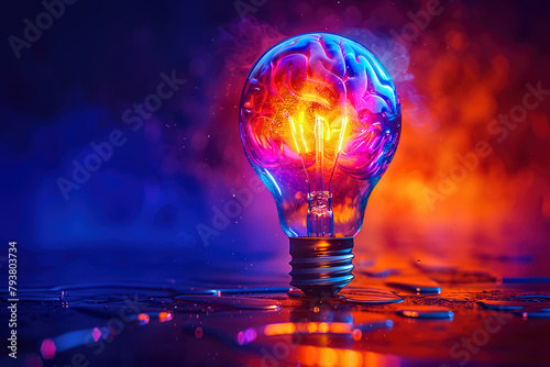 Illuminated Brain Managing Ideas Wisely photo