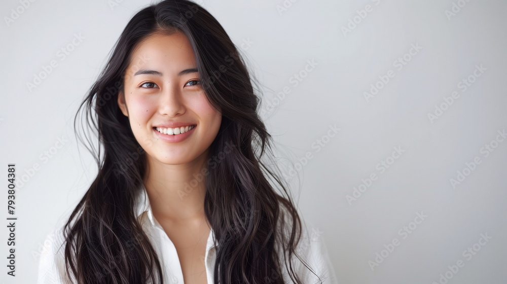 Fototapeta premium ヘアモデルの若い女性 美人