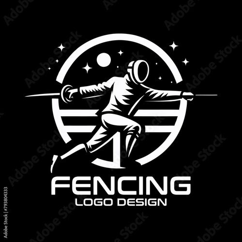 Fencing Vector Logo Design
