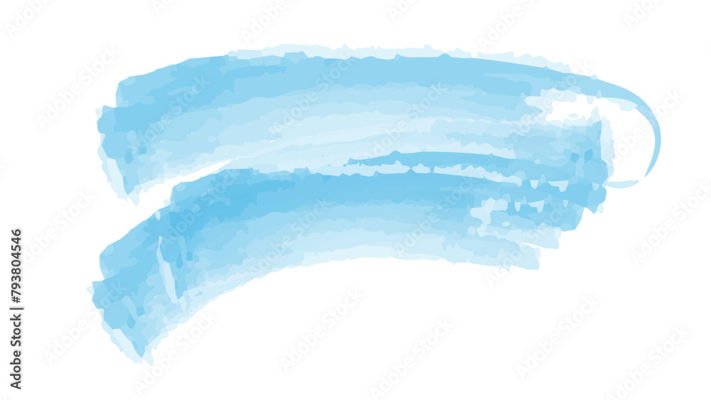 Abstract blue watercolor painted sky background. blue color clouds background. Vibrant clear blue sky with puffy and blurry natural clear clouds. banner, cover, poster. vector illustration