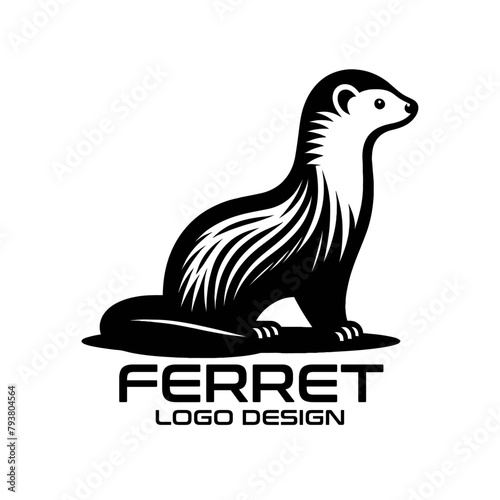 Ferret Vector Logo Design photo