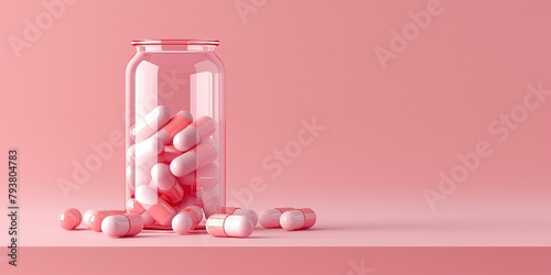 3d icon with pharmacy 3d on transparent background for web design. Pharmacy concept. on pink color background 16k ultra