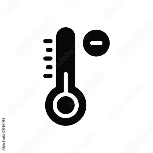 Thermometer Minus vector icon