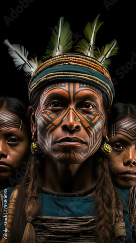 The portraits of indigenous tribes in the Amazon rainforest capture intimate moments that convey a deep emotional connection to their heritage. The images reveal the pride  resilience  and unique cult