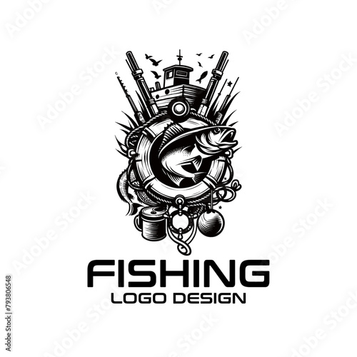 Fishing Vector Logo Design