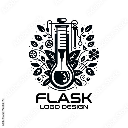 Flask Vector Logo Design photo