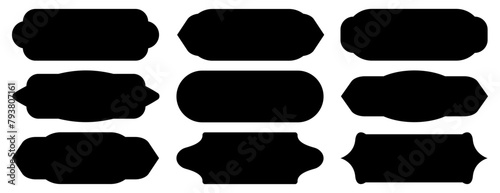 Collection of Islamic, arabic horizontal banner, frame, window vector illustration